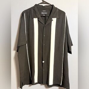 Joseph & Feiss short sleeve casual button front silk shirt size XL